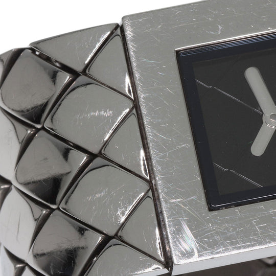 CHANEL Watches Quartz H0008 Stainless Steel , Stainless Steel Silver Matrasse black dial Women Used Authentic