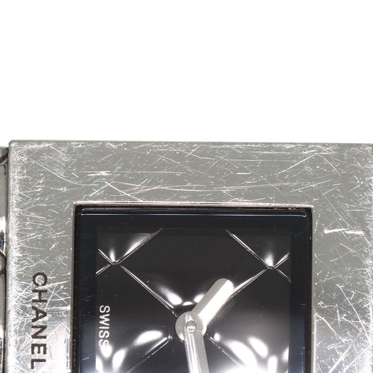 CHANEL Watches Quartz H0008 Stainless Steel , Stainless Steel Silver Matrasse black dial Women Used Authentic