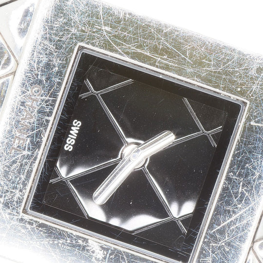 CHANEL Watches Quartz H0008 Stainless Steel , Stainless Steel Silver Matrasse black dial Women Used Authentic
