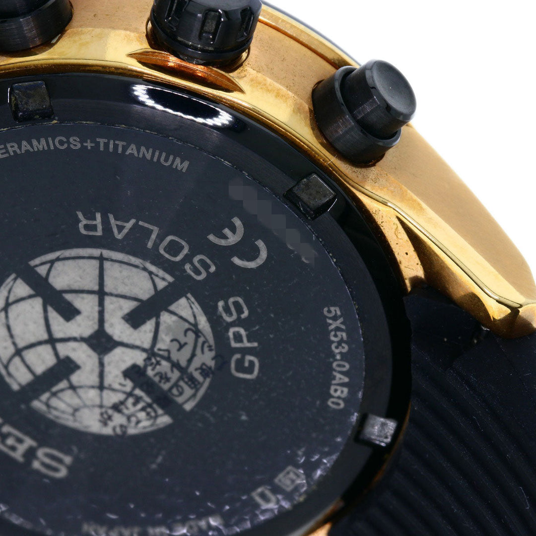SEIKO Watches Solar Powered Radio Watch SBXC006 Titanium / ceramic gold Astron black dial
