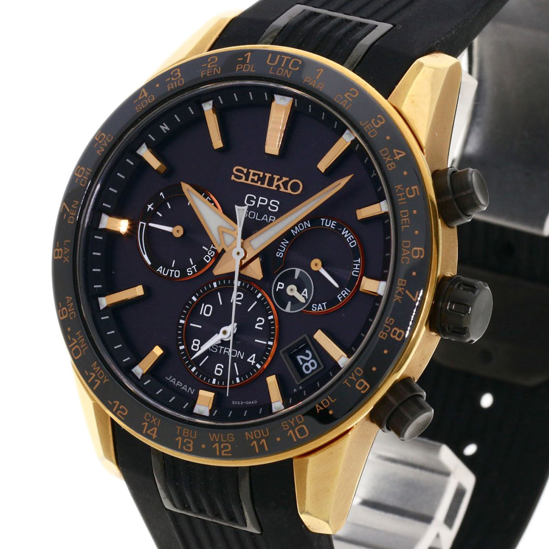 SEIKO Watches Solar Powered Radio Watch SBXC006 Titanium / ceramic gold Astron black dial