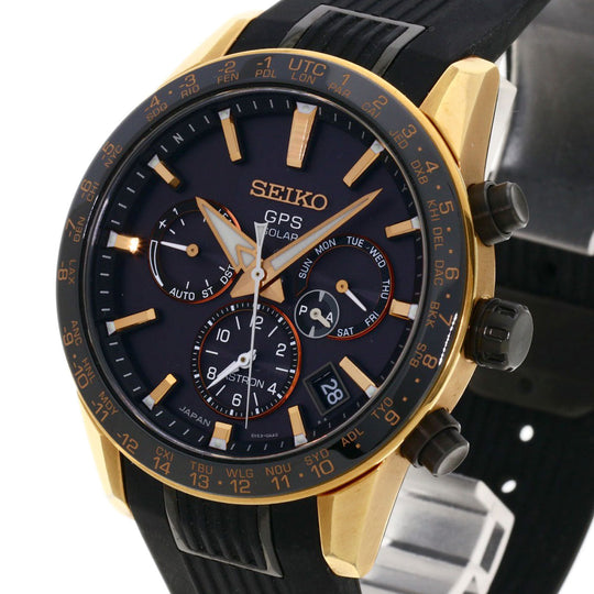 SEIKO Watches Solar Powered Radio Watch SBXC006 Titanium / ceramic gold Astron black dial