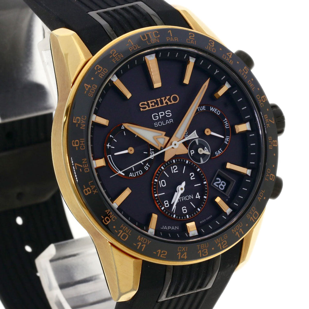 SEIKO Watches Solar Powered Radio Watch SBXC006 Titanium / ceramic gold Astron black dial