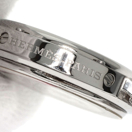 HERMES Watches Quartz CL4.210 Stainless Steel , Stainless Steel Silver Clipper white dial Women Used Authentic