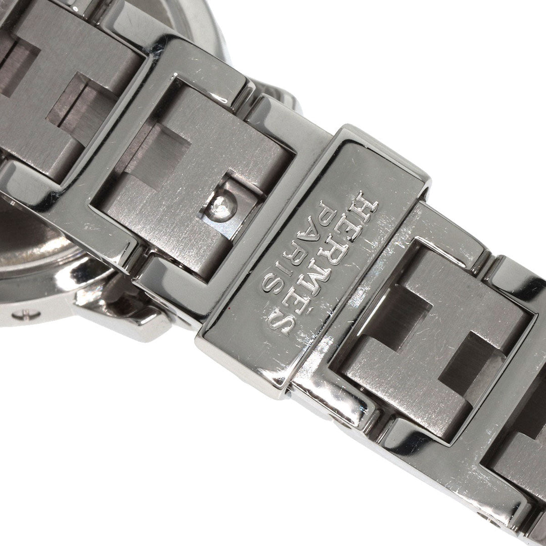 HERMES Watches Quartz CL4.210 Stainless Steel , Stainless Steel Silver Clipper white dial Women Used Authentic