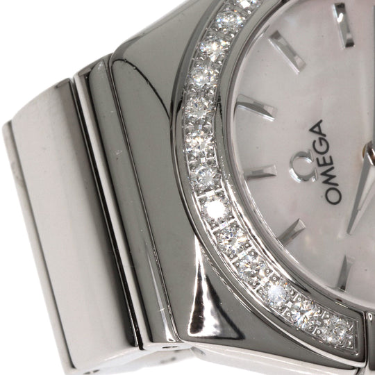 OMEGA Watches Quartz 123.15.24.60.05.002 Stainless Steel Silver Constellation Bezel Diamond White shell dial