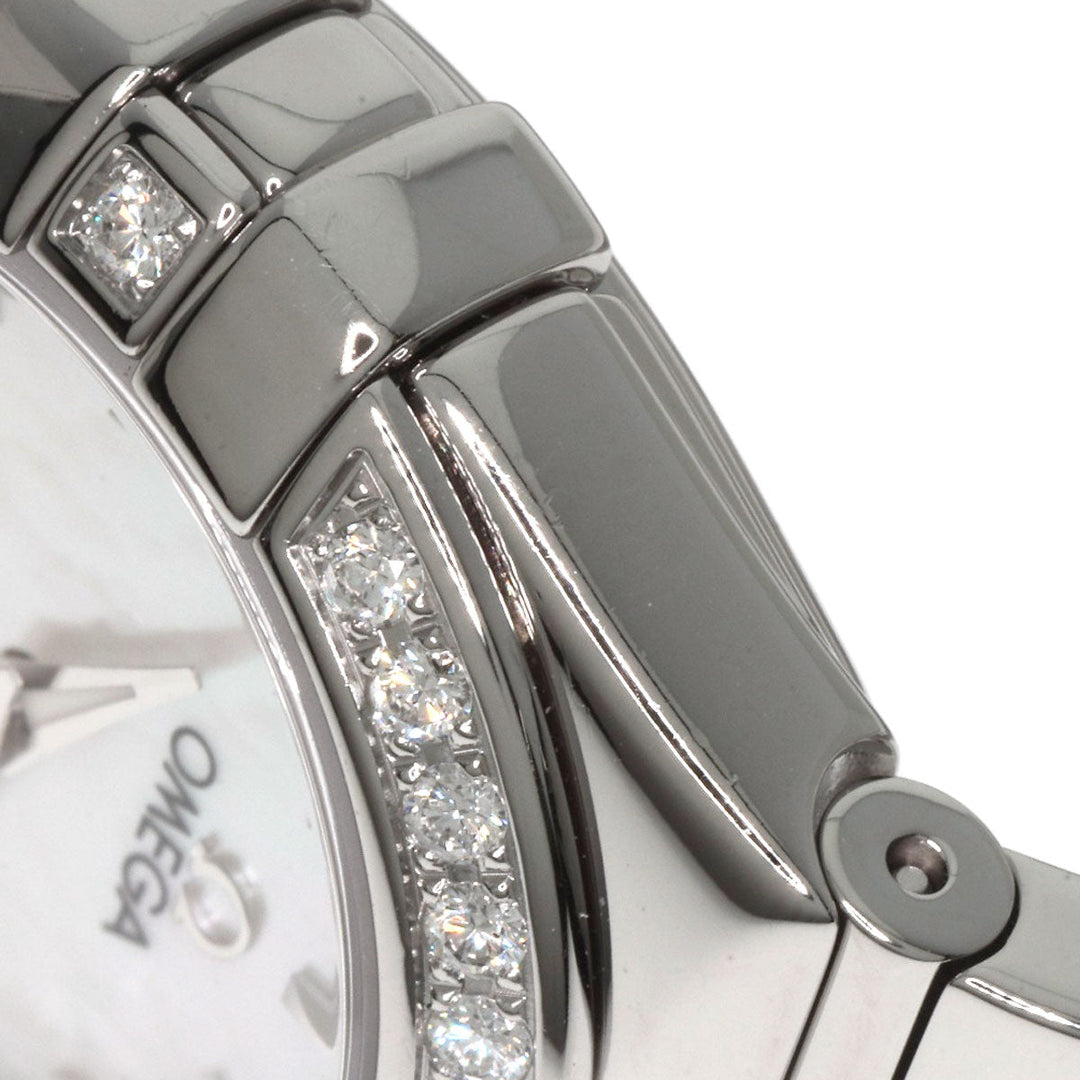 OMEGA Watches Quartz 123.15.24.60.05.002 Stainless Steel Silver Constellation Bezel Diamond White shell dial