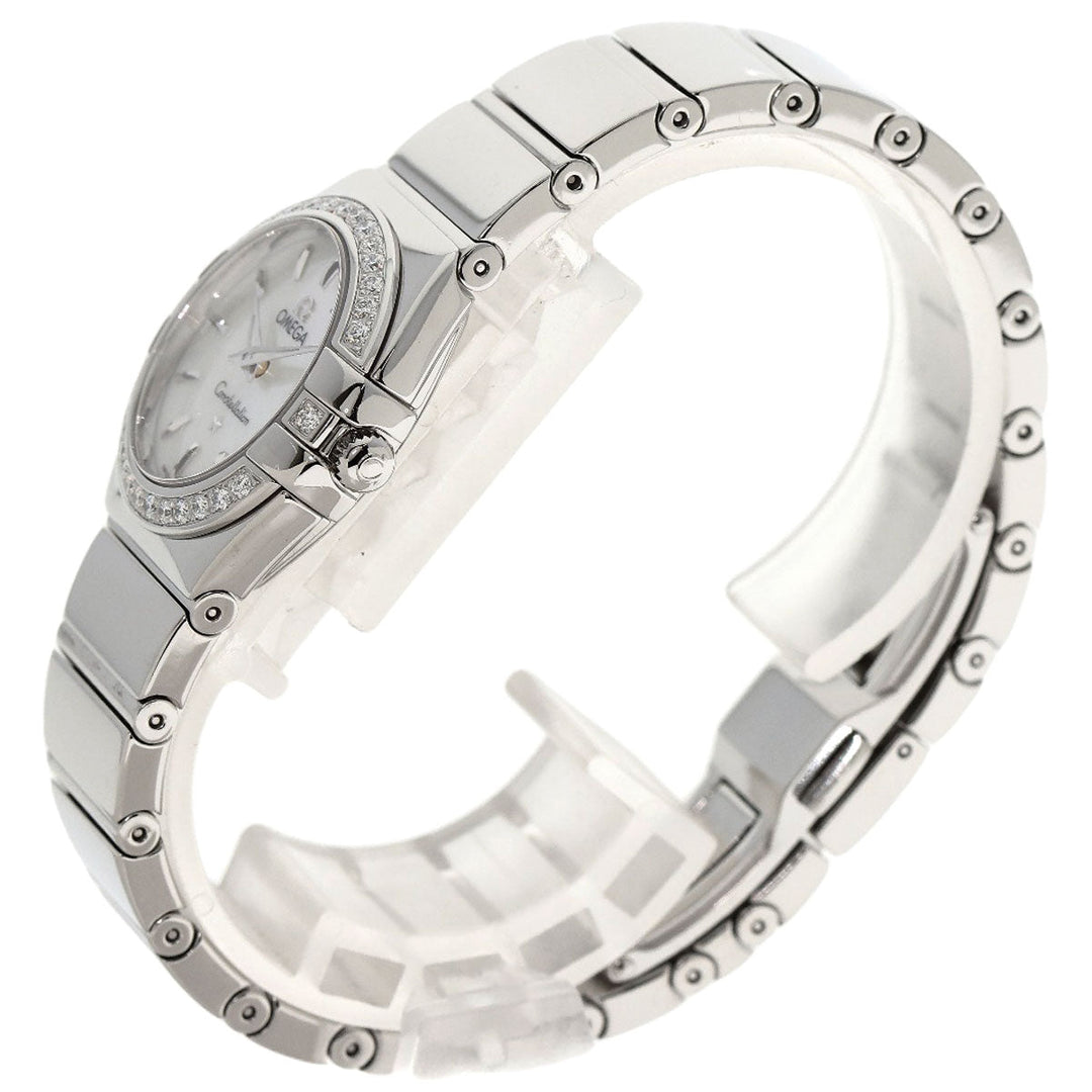 OMEGA Watches Quartz 123.15.24.60.05.002 Stainless Steel Silver Constellation Bezel Diamond White shell dial