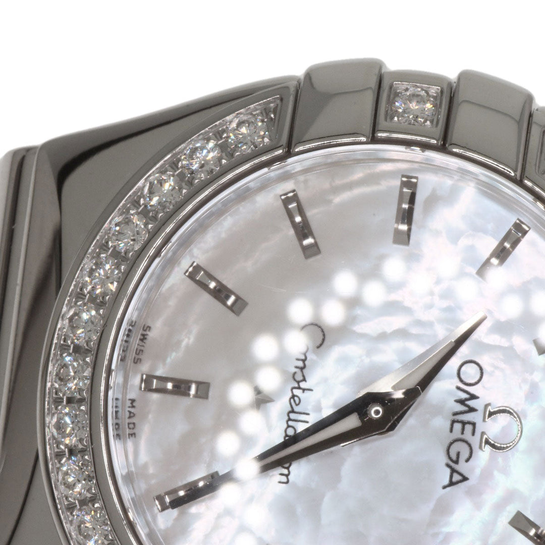 OMEGA Watches Quartz 123.15.24.60.05.002 Stainless Steel Silver Constellation Bezel Diamond White shell dial