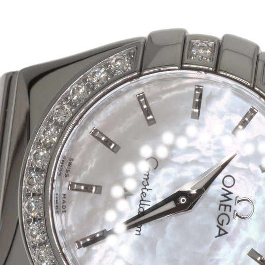OMEGA Watches Quartz 123.15.24.60.05.002 Stainless Steel Silver Constellation Bezel Diamond White shell dial