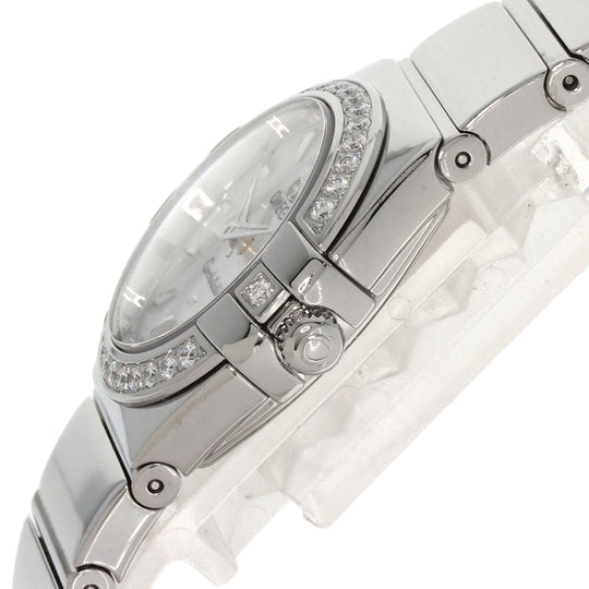 OMEGA Watches Quartz 123.15.24.60.05.002 Stainless Steel Silver Constellation Bezel Diamond White shell dial