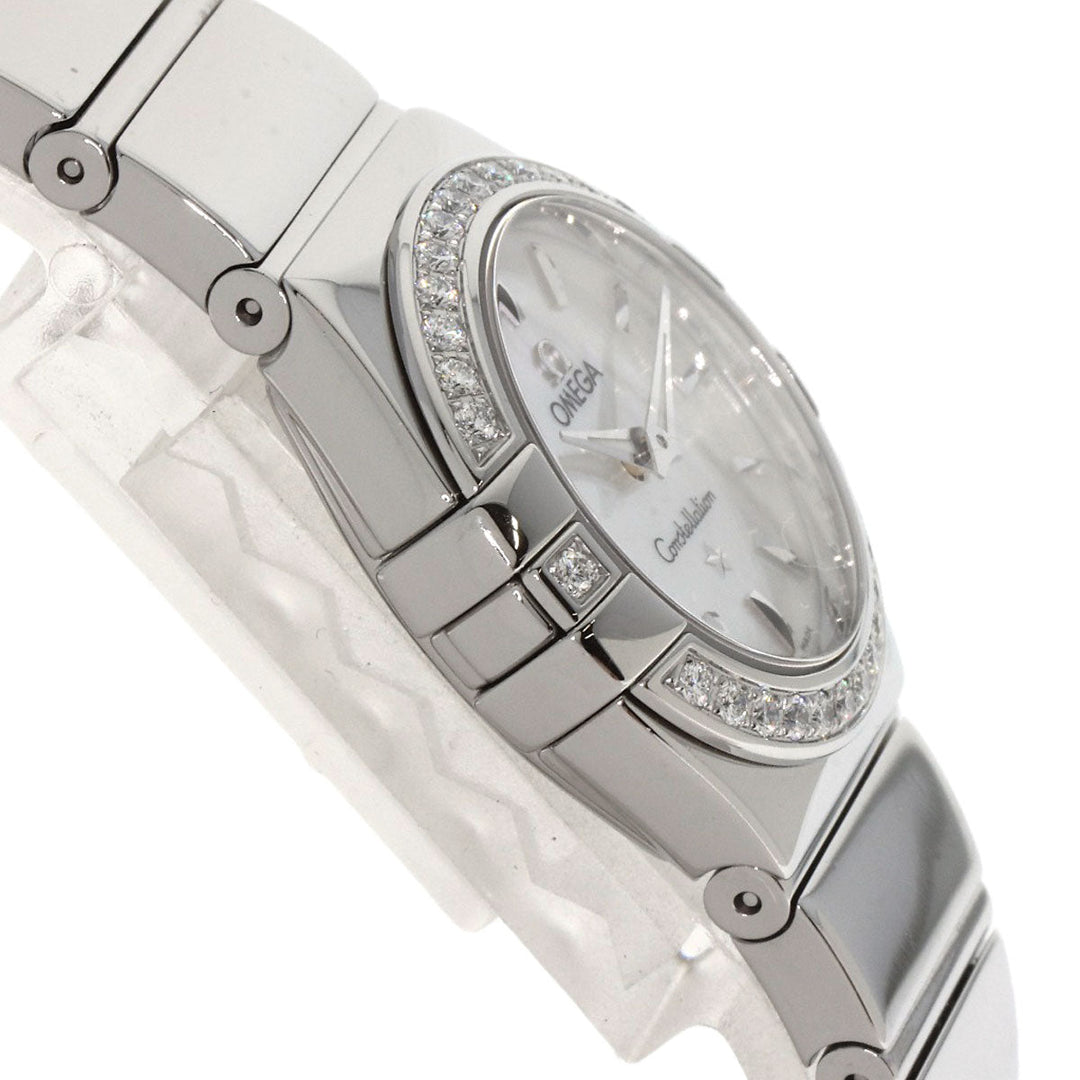 OMEGA Watches Quartz 123.15.24.60.05.002 Stainless Steel Silver Constellation Bezel Diamond White shell dial
