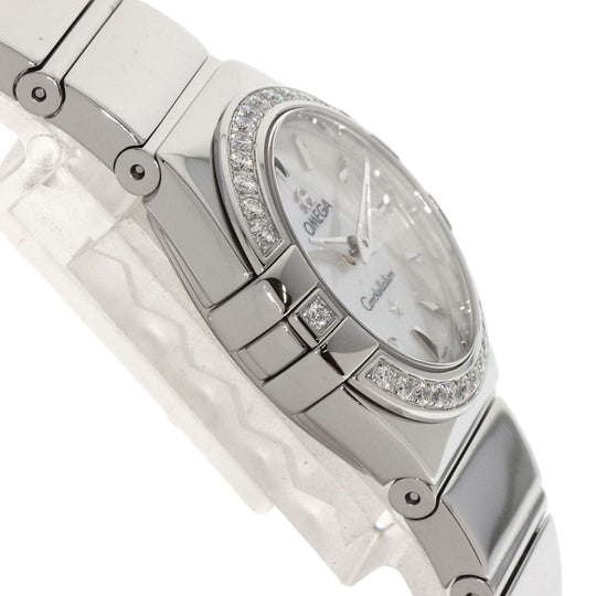 OMEGA Watches Quartz 123.15.24.60.05.002 Stainless Steel Silver Constellation Bezel Diamond White shell dial