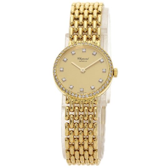 Chopard Watches Quartz K18YG, K18YG, Diamond gold Classic diamond gold dial Women Used Authentic