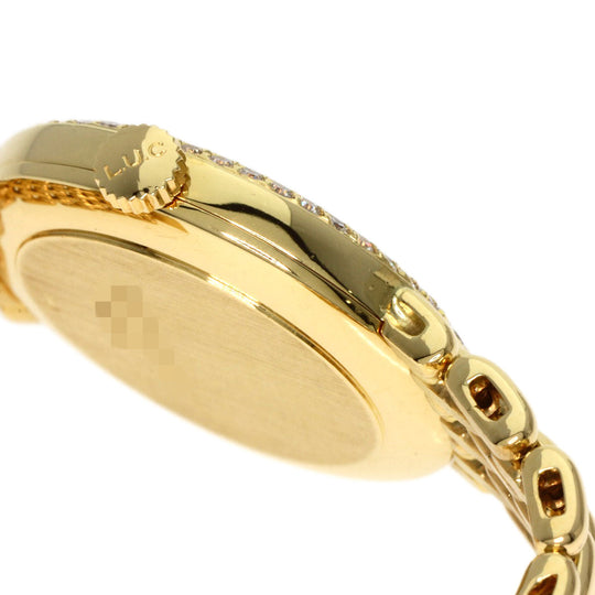 Chopard Watches Quartz K18YG, K18YG, Diamond gold Classic diamond gold dial Women Used Authentic