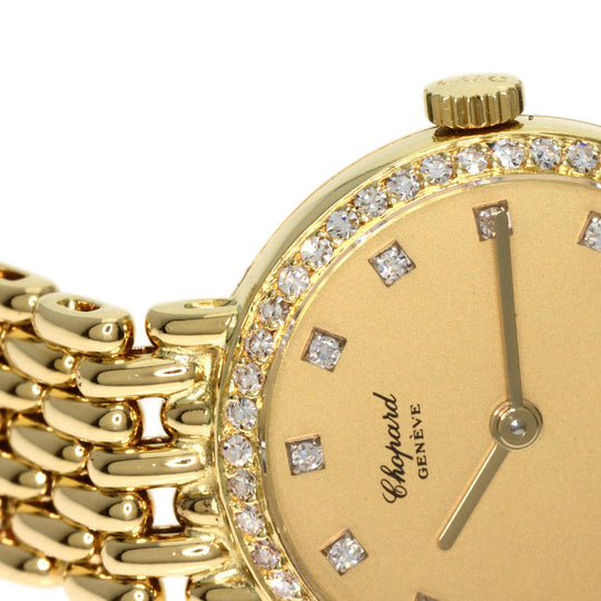 Chopard Watches Quartz K18YG, K18YG, Diamond gold Classic diamond gold dial Women Used Authentic
