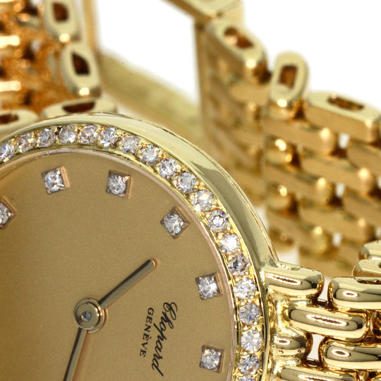 Chopard Watches Quartz K18YG, K18YG, Diamond gold Classic diamond gold dial Women Used Authentic
