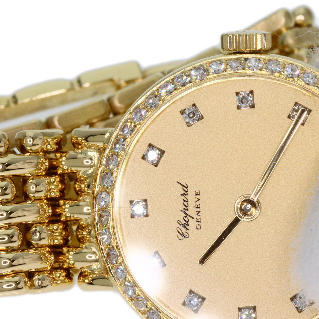 Chopard Watches Quartz K18YG, K18YG, Diamond gold Classic diamond gold dial Women Used Authentic
