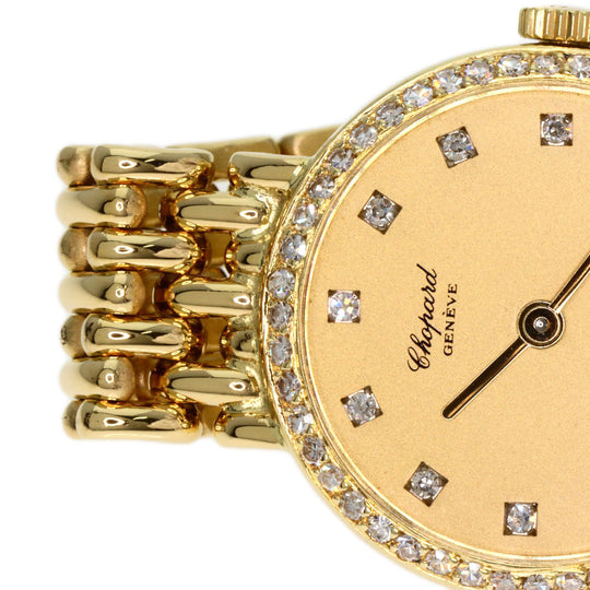 Chopard Watches Quartz K18YG, K18YG, Diamond gold Classic diamond gold dial Women Used Authentic