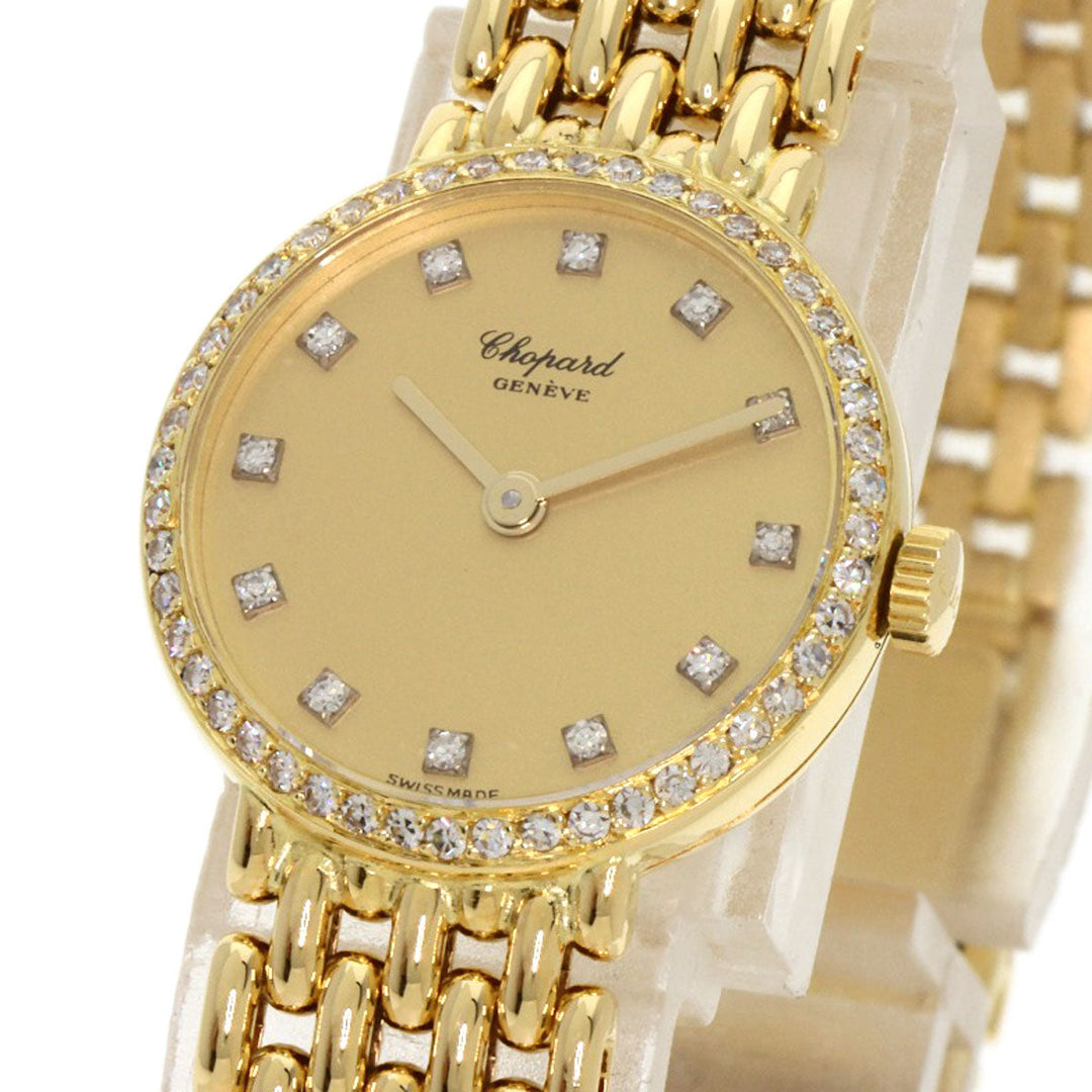 Chopard Watches Quartz K18YG, K18YG, Diamond gold Classic diamond gold dial Women Used Authentic