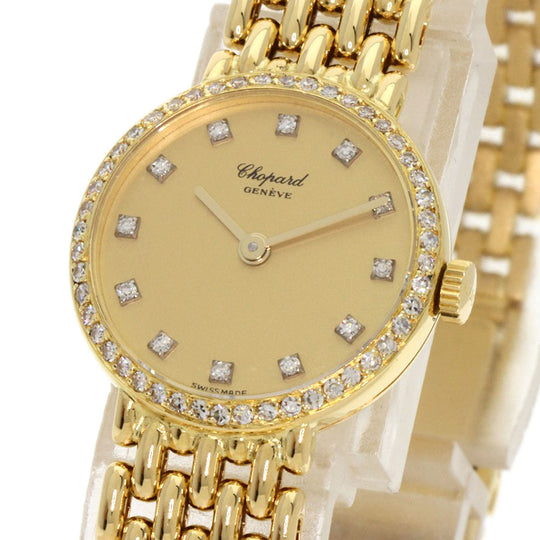 Chopard Watches Quartz K18YG, K18YG, Diamond gold Classic diamond gold dial Women Used Authentic