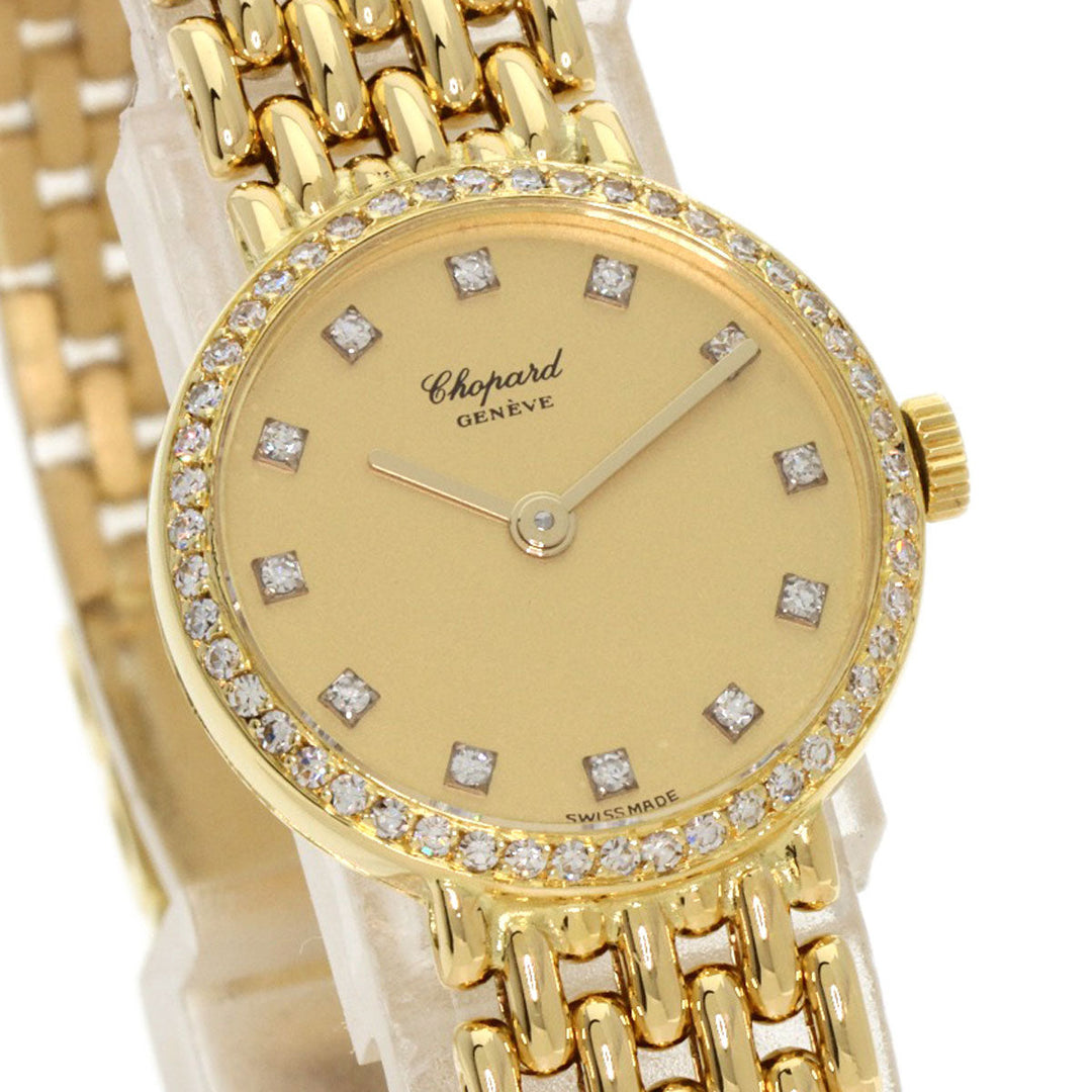 Chopard Watches Quartz K18YG, K18YG, Diamond gold Classic diamond gold dial Women Used Authentic