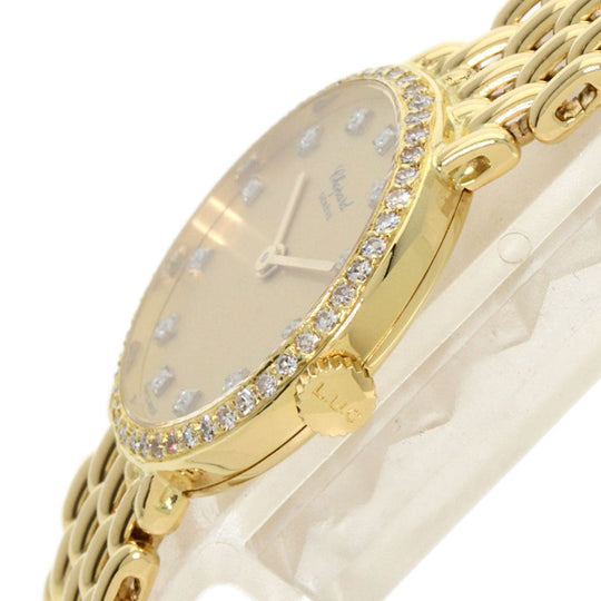 Chopard Watches Quartz K18YG, K18YG, Diamond gold Classic diamond gold dial Women Used Authentic