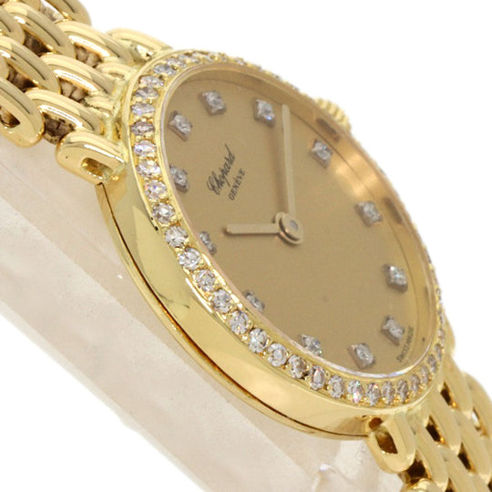 Chopard Watches Quartz K18YG, K18YG, Diamond gold Classic diamond gold dial Women Used Authentic