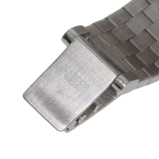 SEIKO Watches Quartz GTWE005 5A70-0380 K18WG Silver CREDOR Bezel Dial Diamond Silverx diamond dial