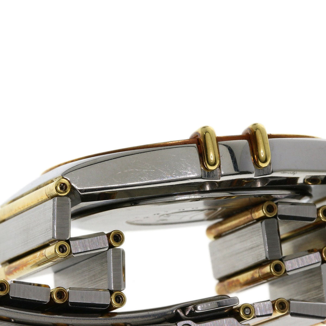 OMEGA Watches Quartz Stainless Steel, Combination, Diamond gold Constellation Flat Bezel Full Bar Diamond black dial mens Used Authentic