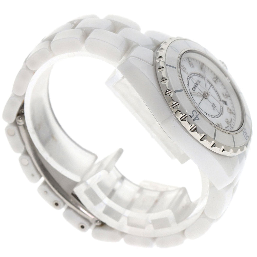 CHANEL Watches Quartz H1628 ceramic white J12 1.3" 12P Diamond white dial