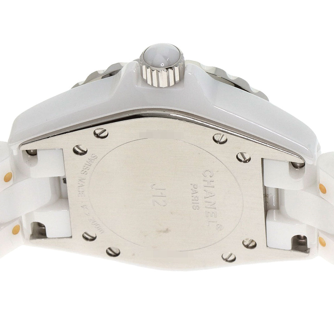 CHANEL Watches Quartz H1628 ceramic white J12 1.3" 12P Diamond white dial