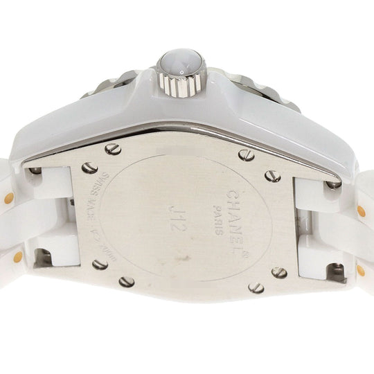 CHANEL Watches Quartz H1628 ceramic white J12 1.3" 12P Diamond white dial
