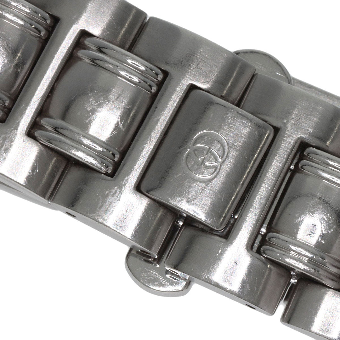 GUCCI Watches Quartz 9040M Stainless Steel , Stainless Steel Silver Double G black dial mens Used Authentic