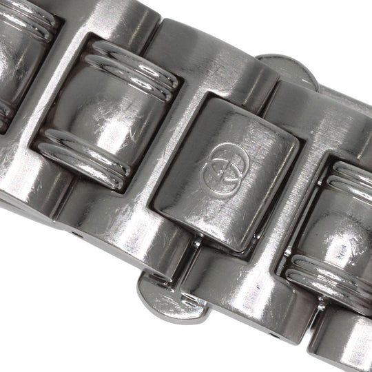 GUCCI Watches Quartz 9040M Stainless Steel , Stainless Steel Silver Double G black dial mens Used Authentic