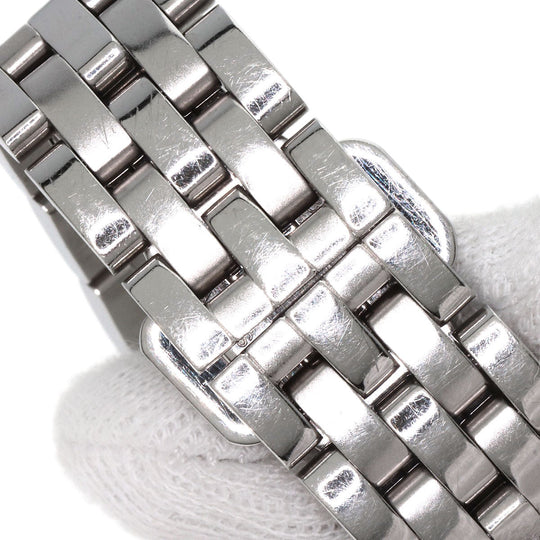 GUCCI Watches Quartz 5500L Stainless Steel , Stainless Steel Silver 11P Diamond black dial Women Used Authentic
