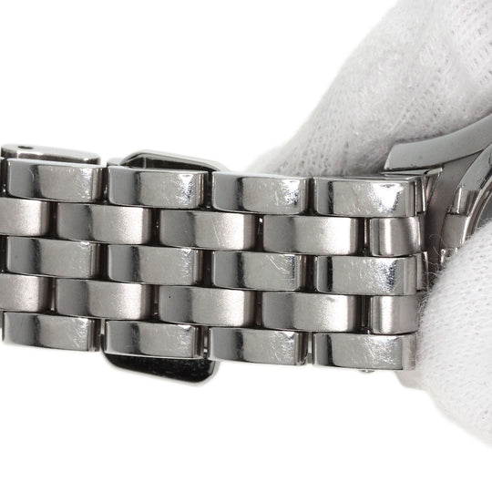 GUCCI Watches Quartz 5500L Stainless Steel , Stainless Steel Silver 11P Diamond black dial Women Used Authentic