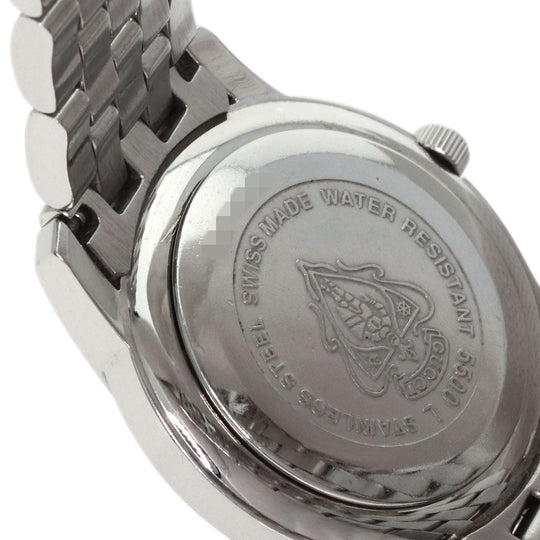 GUCCI Watches Quartz 5500L Stainless Steel , Stainless Steel Silver 11P Diamond black dial Women Used Authentic