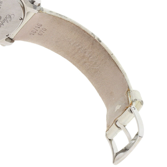 Chopard Watches Quartz 278475-3032 Stainless Steel, Leather Silver Happy Mickey Ruby Black Diamond Yellow Sapphire White shell dial Women Used Authentic