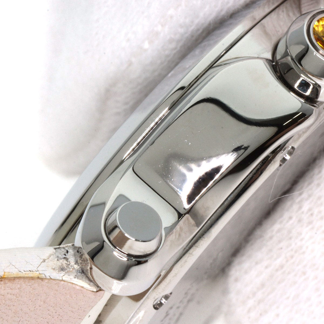 Chopard Watches Quartz 278475-3032 Stainless Steel, Leather Silver Happy Mickey Ruby Black Diamond Yellow Sapphire White shell dial Women Used Authentic