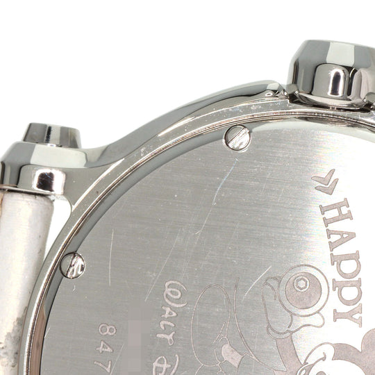 Chopard Watches Quartz 278475-3032 Stainless Steel, Leather Silver Happy Mickey Ruby Black Diamond Yellow Sapphire White shell dial Women Used Authentic