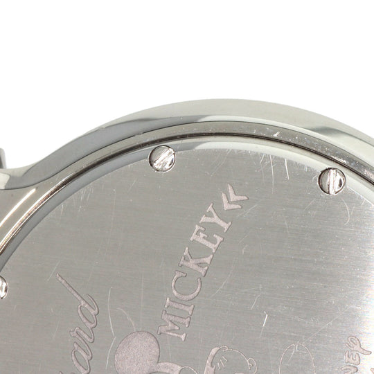 Chopard Watches Quartz 278475-3032 Stainless Steel, Leather Silver Happy Mickey Ruby Black Diamond Yellow Sapphire White shell dial Women Used Authentic