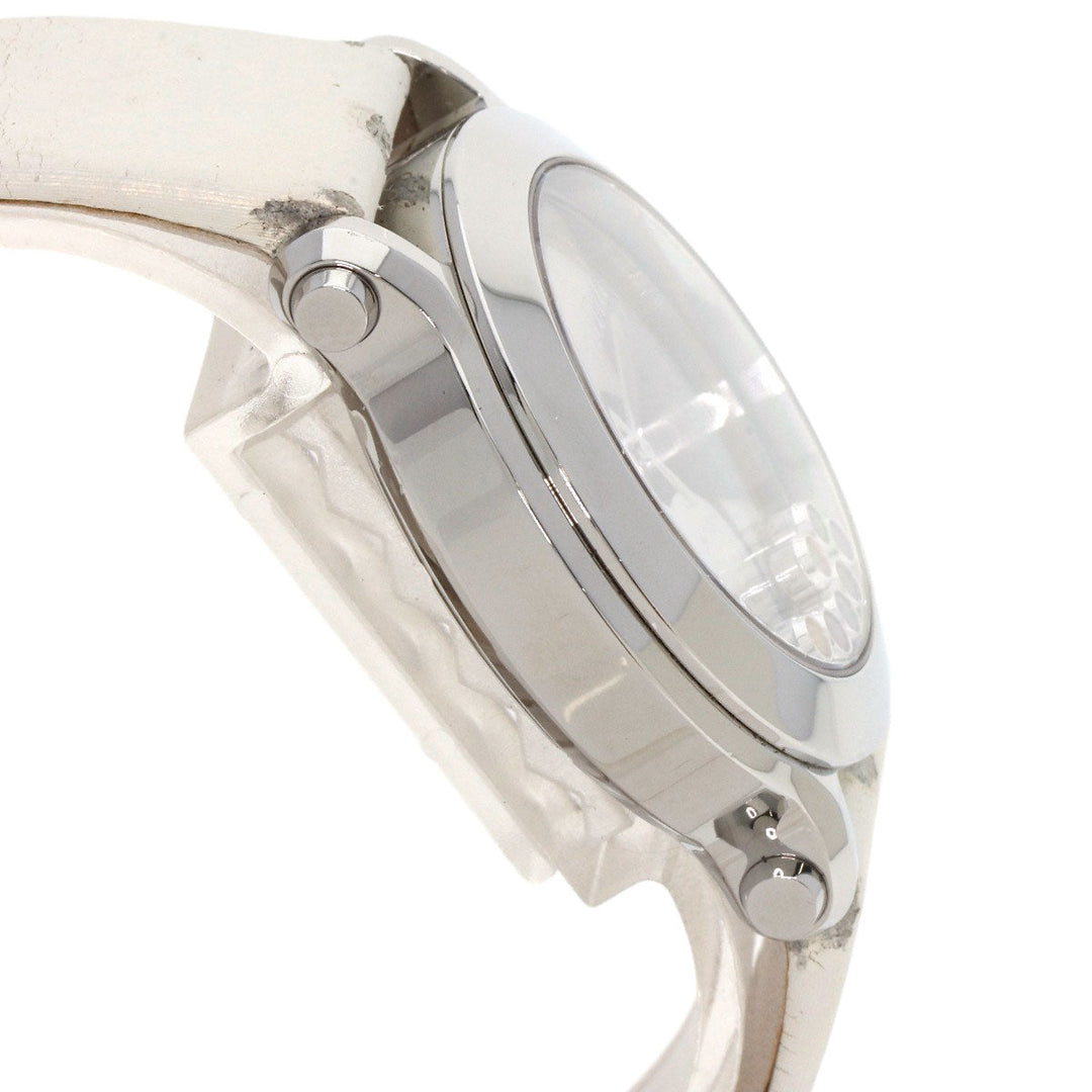 Chopard Watches Quartz 278475-3032 Stainless Steel, Leather Silver Happy Mickey Ruby Black Diamond Yellow Sapphire White shell dial Women Used Authentic