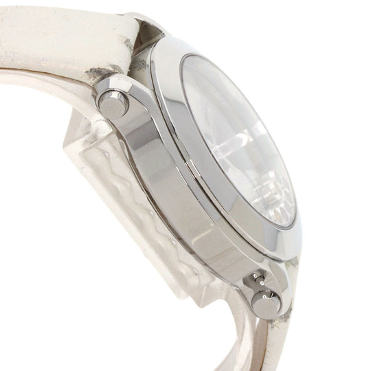 Chopard Watches Quartz 278475-3032 Stainless Steel, Leather Silver Happy Mickey Ruby Black Diamond Yellow Sapphire White shell dial Women Used Authentic