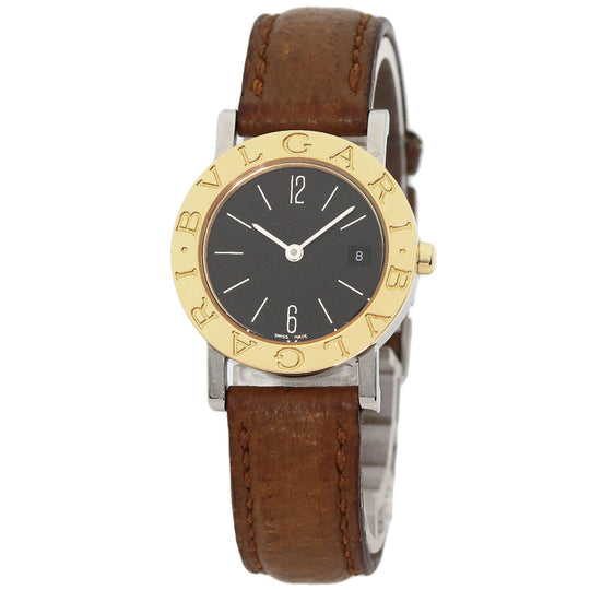 BVLGARI Watches Quartz BB26SGLD Stainless Steel, Leather, K18YG gold Bulgari Bulgari black dial Women Used Authentic