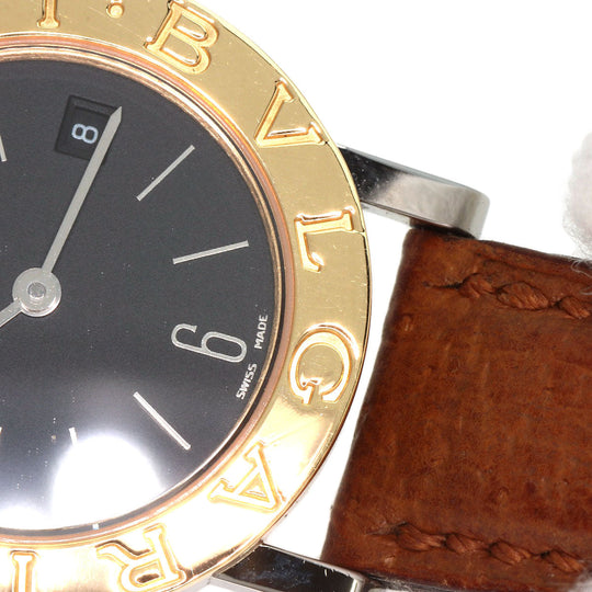 BVLGARI Watches Quartz BB26SGLD Stainless Steel, Leather, K18YG gold Bulgari Bulgari black dial Women Used Authentic