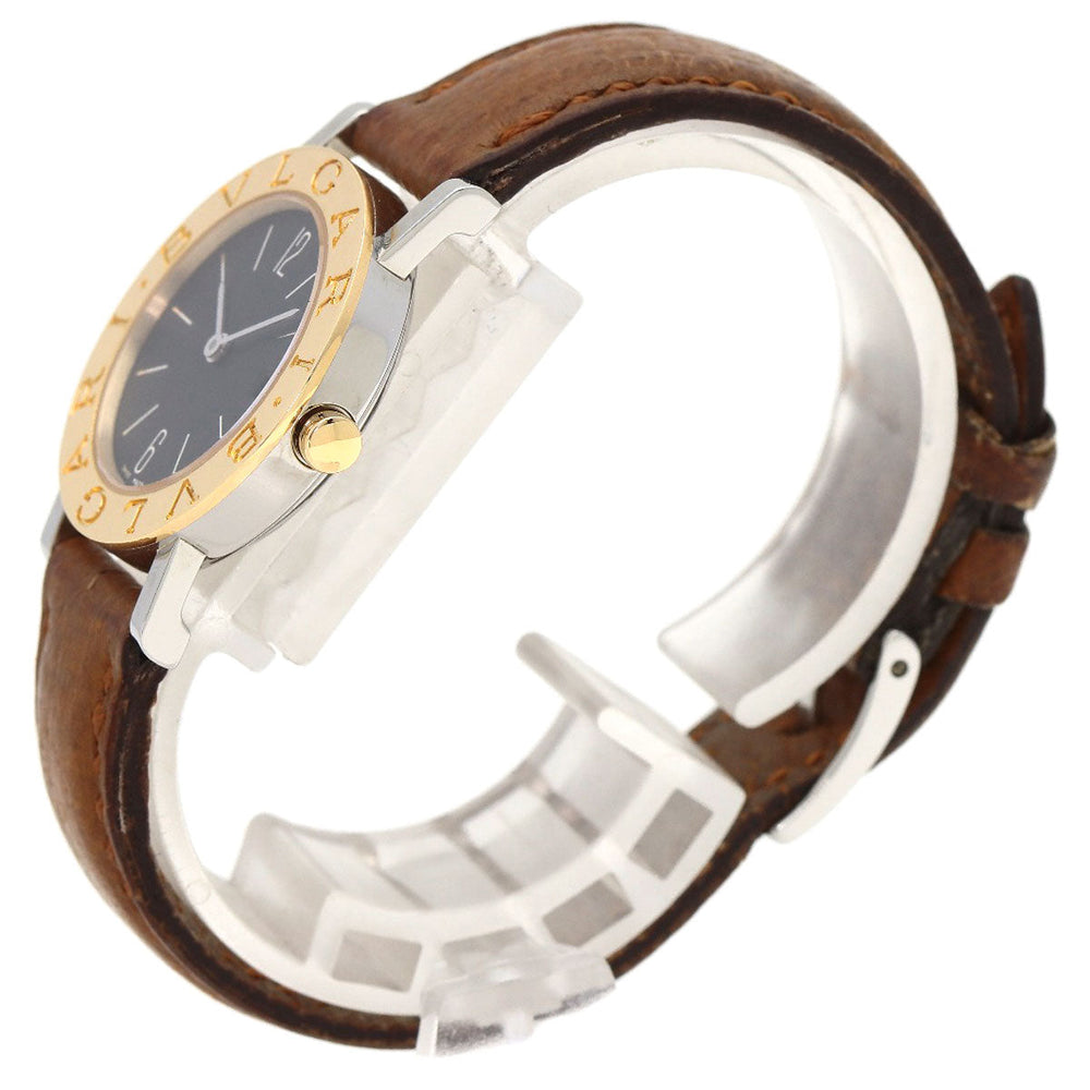 BVLGARI Watches Quartz BB26SGLD Stainless Steel, Leather, K18YG gold Bulgari Bulgari black dial Women Used Authentic