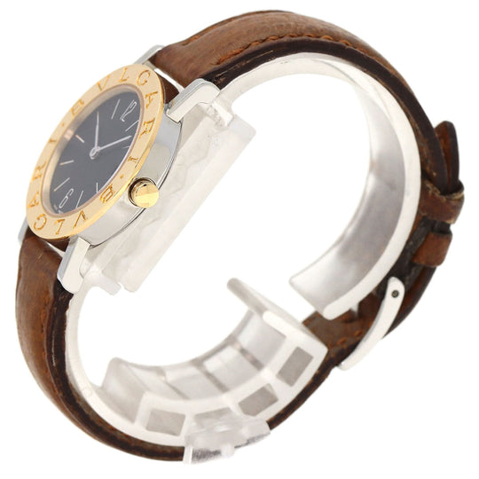 BVLGARI Watches Quartz BB26SGLD Stainless Steel, Leather, K18YG gold Bulgari Bulgari black dial Women Used Authentic