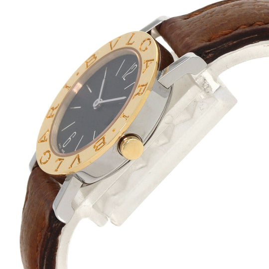 BVLGARI Watches Quartz BB26SGLD Stainless Steel, Leather, K18YG gold Bulgari Bulgari black dial Women Used Authentic
