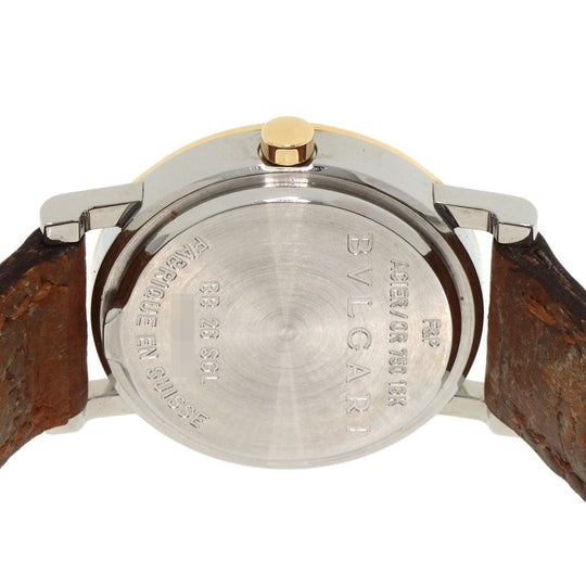 BVLGARI Watches Quartz BB26SGLD Stainless Steel, Leather, K18YG gold Bulgari Bulgari black dial Women Used Authentic